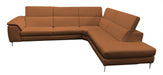 Viola - Italian Contemporary Cognac Leather Right Facing Sectional Sofa