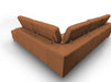 Viola - Italian Contemporary Cognac Leather Right Facing Sectional Sofa