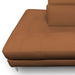 Viola - Italian Contemporary Cognac Leather Left Facing Sectional Sofa