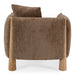 Voight - Contemporary Brown Fabric Accent Chair