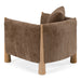 Voight - Contemporary Brown Fabric Accent Chair