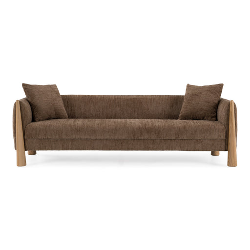 Voight - Contemporary Brown Fabric Sofa