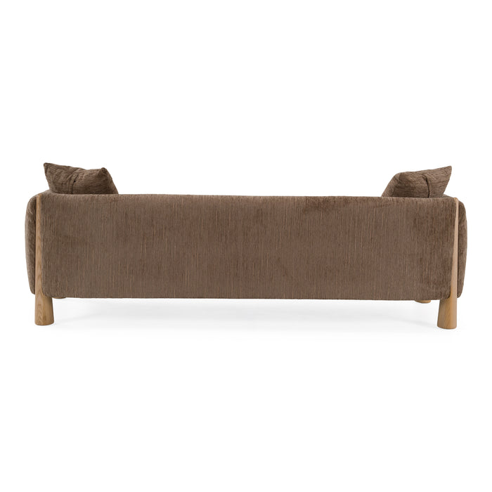 Voight - Contemporary Brown Fabric Sofa