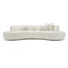 Weldon - Modern Cream Fabric Curved Sectional Sofa