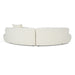 Weldon - Modern Cream Fabric Curved Sectional Sofa