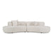 Weldon - Modern Off-White Fabric Curved Sectional Sofa