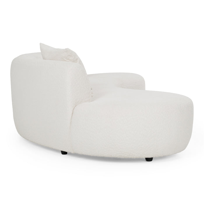 Weldon - Modern Off-White Fabric Curved Sectional Sofa