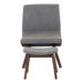 Whitney Modern Grey & Walnut Accent Chair & Ottoman