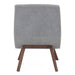 Whitney Modern Grey & Walnut Accent Chair & Ottoman