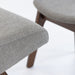 Whitney Modern Grey & Walnut Accent Chair & Ottoman