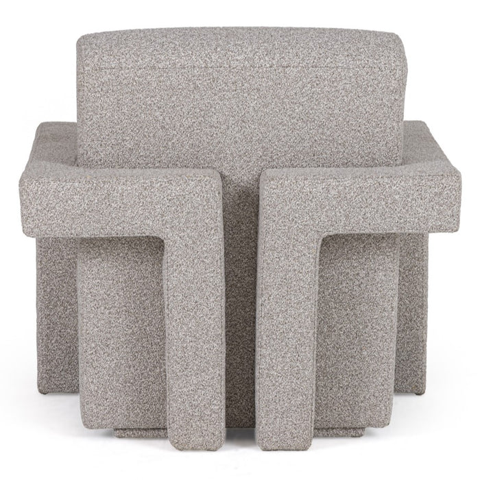 Wylie - Modern Light Grey-Beige Fabric Accent Chair