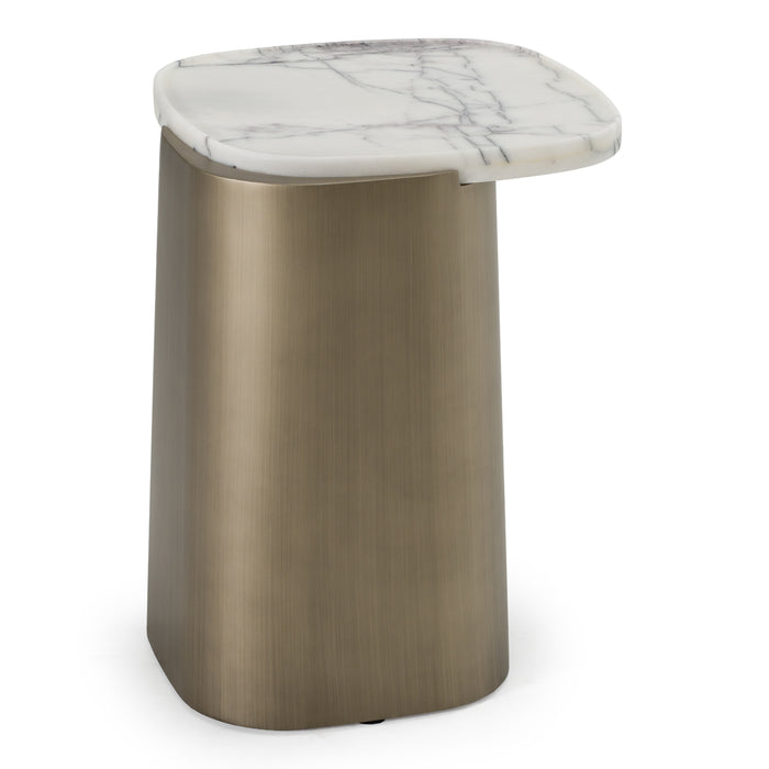 Yano marble and brass end table