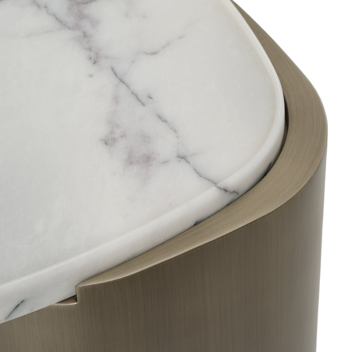 Yano marble and brass end table