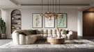 Yolonda - Modern Beige Curved Sectional Sofa