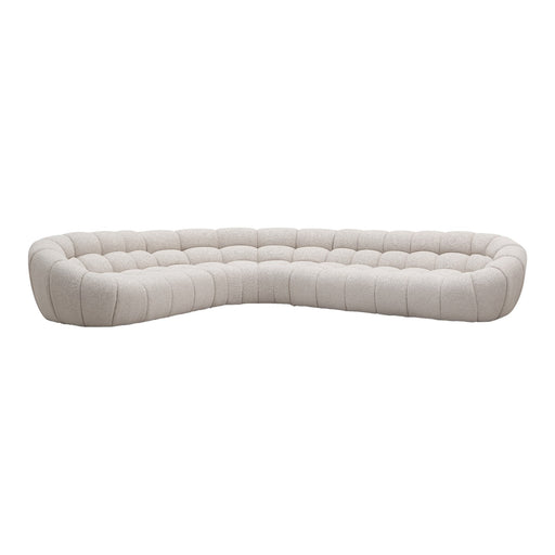 Yolonda - Modern Beige Curved Sectional Sofa