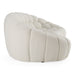 Yolonda - Modern Curved Off-White Fabric Sofa