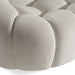 Yolonda - Modern Curved Off-White Fabric Chair