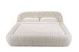 Yolonda - Modern Off-White Fabric Bed