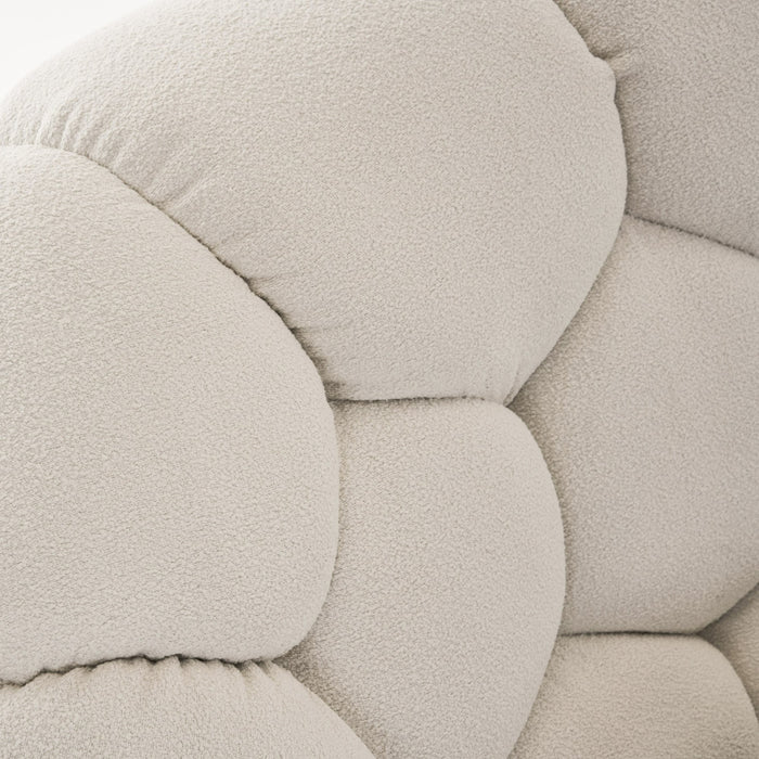 Yolonda - Modern Off-White Fabric Bed