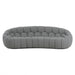 Yolonda - Modern Curved Light Grey Fabric Sofa
