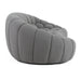 Yolonda - Modern Curved Light Grey Fabric Sofa