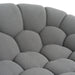 Yolonda - Modern Curved Light Grey Fabric Sofa