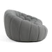 Yolonda - Modern Curved Light Grey Fabric Loveseat