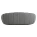 Yolonda - Modern Curved Light Grey Fabric Loveseat