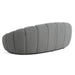Yolonda - Modern Curved Light Grey Fabric Loveseat
