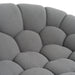 Yolonda - Modern Curved Light Grey Fabric Sofa Set
