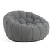 Yolonda - Modern Curved Light Grey Fabric Sofa Set