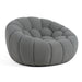 Yolonda - Modern Curved Light Grey Fabric Chair