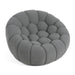 Yolonda - Modern Curved Light Grey Fabric Chair