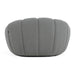 Yolonda - Modern Curved Light Grey Fabric Chair