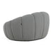 Yolonda - Modern Curved Light Grey Fabric Chair