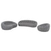 Yolonda - Modern Curved Light Grey Fabric Sofa Set