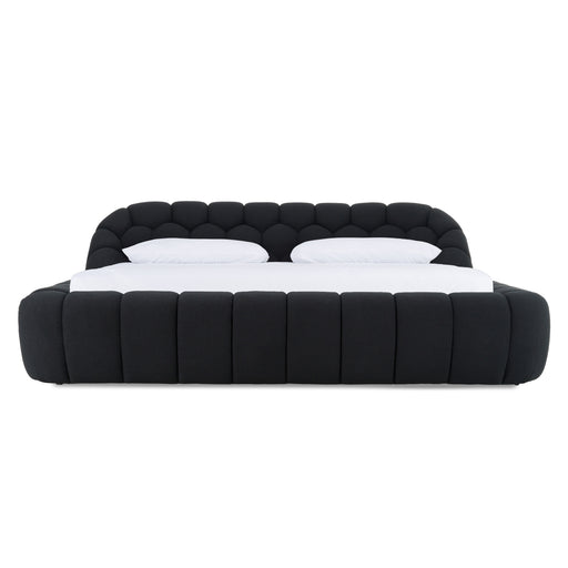 Yolonda - Modern Black Fabric Bed