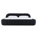 Yolonda - Modern Black Fabric Bed