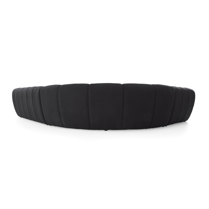 Yolonda - Black Fabric Sectional Sofa