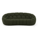 Yolonda - Modern Curved Green Fabric Loveseat