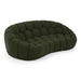 Yolonda - Modern Curved Green Fabric Loveseat