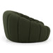 Yolonda - Modern Curved Green Fabric Loveseat