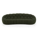Yolonda - Modern Curved Green Fabric Sofa