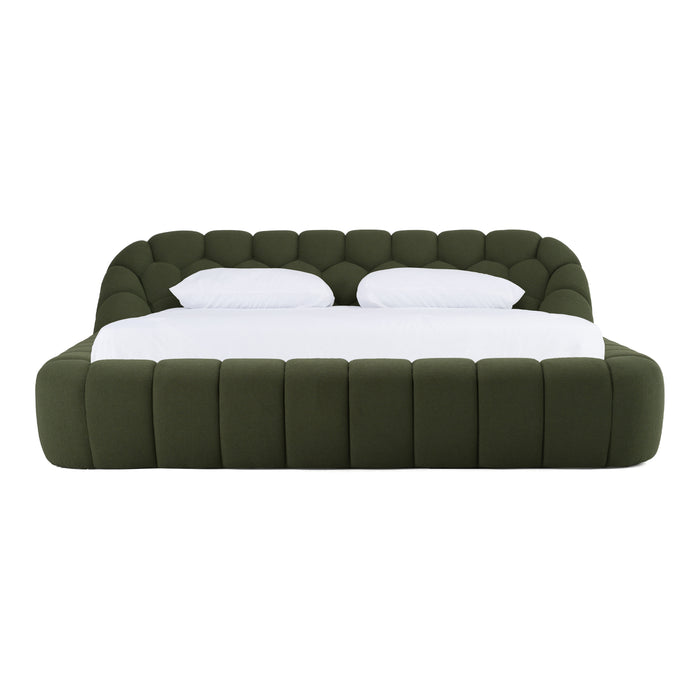 Yolonda - Modern Green Fabric Bed