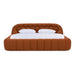 Yolonda - Modern Orange Fabric Bed