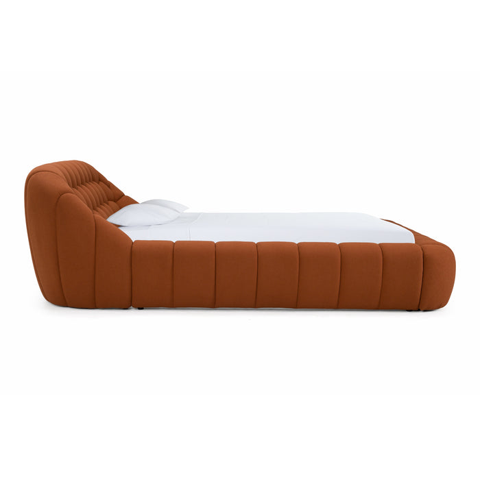 Yolonda - Modern Orange Fabric Bed