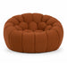 Yolonda - Modern Curved Orange Fabric Chair