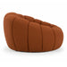 Yolonda - Modern Curved Orange Fabric Chair