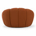 Yolonda - Modern Curved Orange Fabric Chair