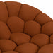Yolonda - Modern Curved Orange Fabric Chair